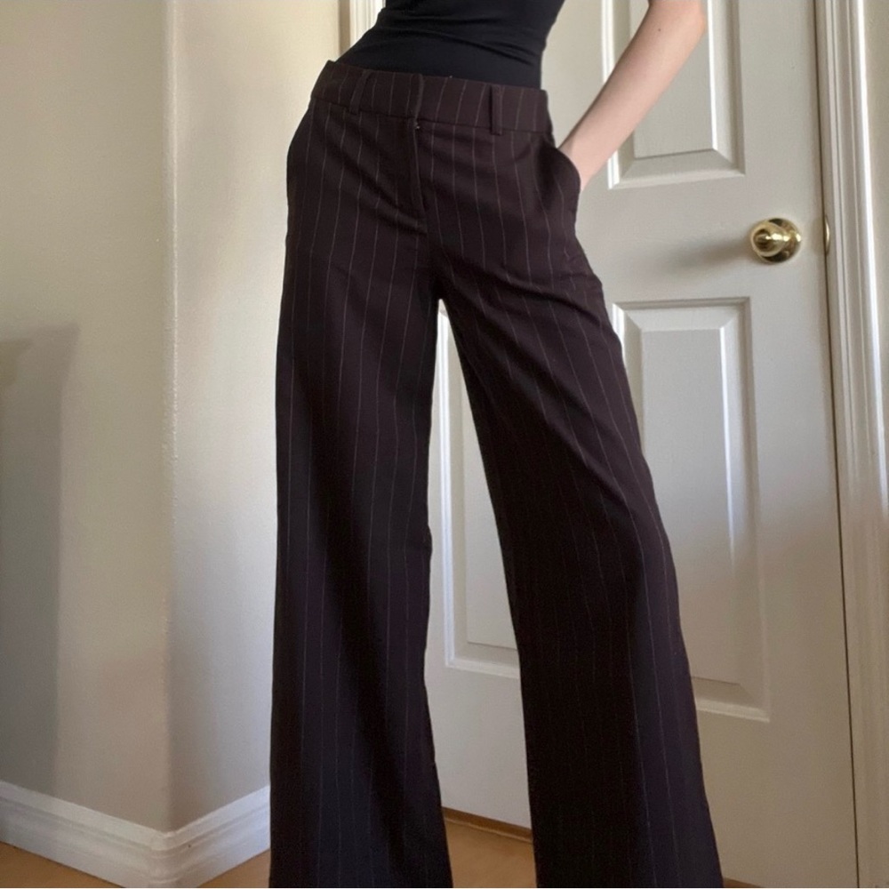 🤎Y2K Striped Low Rise Dress Pants🤎